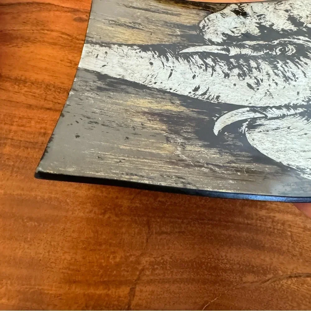 Glass Elephant Curved Serving Tray - Square